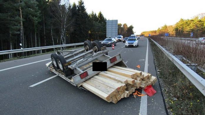 Ein Fahrfehler führte zu diesem Unfall