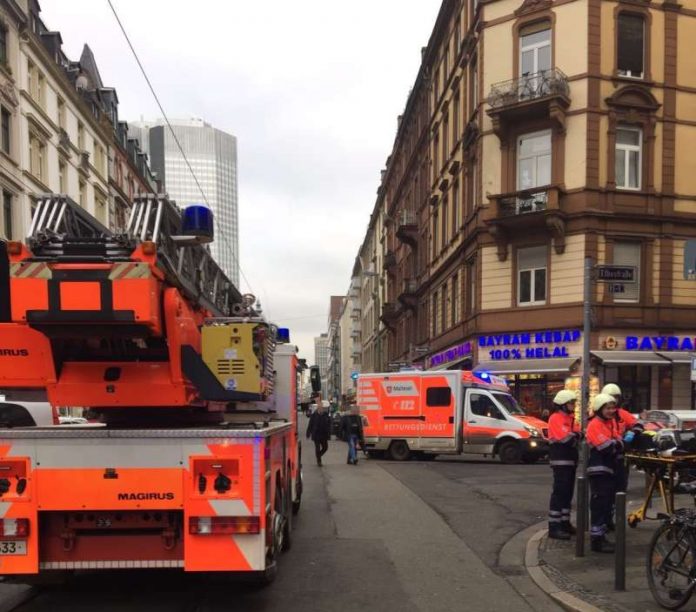 Einsatzstelle Münchener Straße (Foto: Feuerwehr Frankfurt)