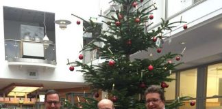 „Viernheimer Weihnachtsbaum 2016“ im Foyer der Sparkassen-Hauptstelle