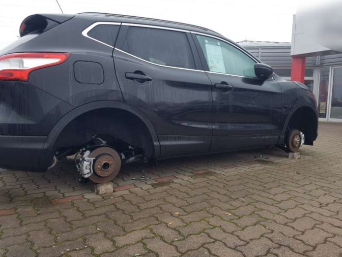 Eines der geschädigten Autos Eines der geschädigten Autos