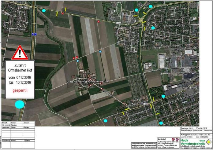 Verkehrszeichenplan (Quelle: Gerst Bau GmbH & Co KG)