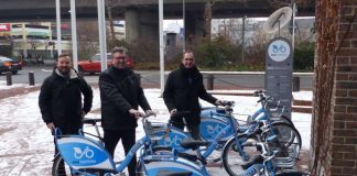 Onur Semerci (nextbike), Landrat Clemens Körner und Frieder Zappe (VRN) (Foto: Kreisverwaltung)