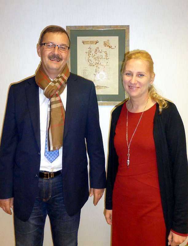 Erste Kreisbeigeordnete Diana Stolz besuchte Bürgermeister Felix Kusicka in Biblis (Foto: Kreis Bergstraße)