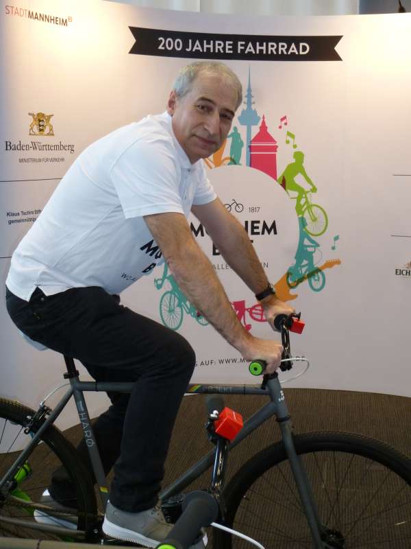 Volker Schwarzwälder, Volunteering-Manager im Jubiläumsjahr des Fahrrades (Foto: Stadt Mannheim)