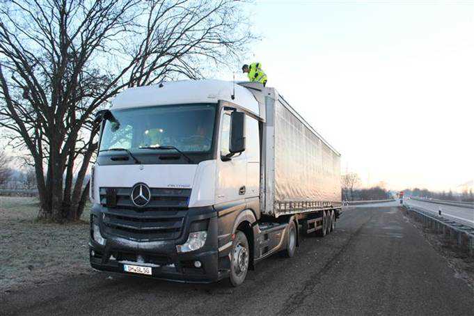 Der kontrollierte LKW