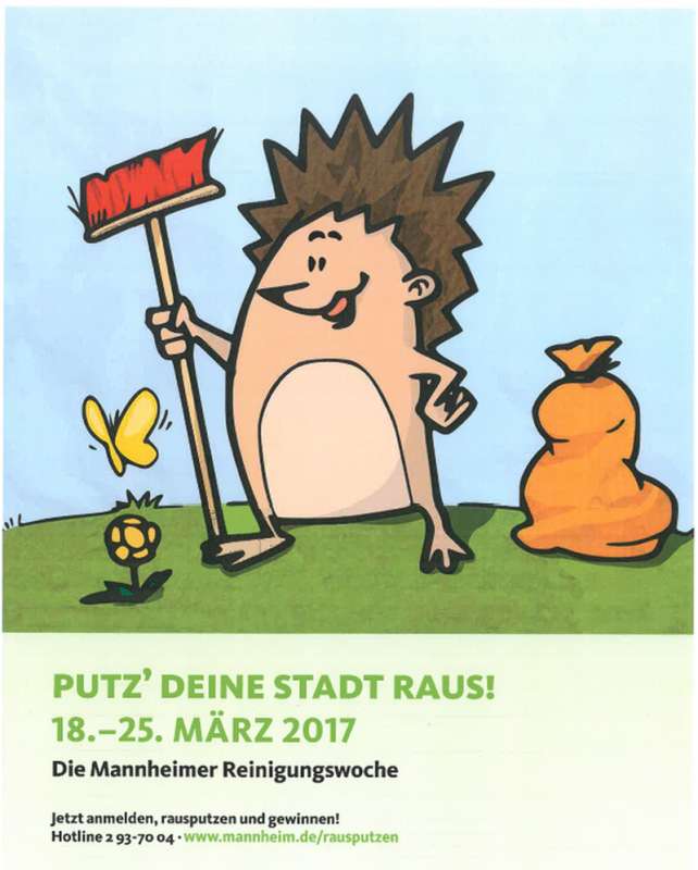 Jetzt anmelden zur Reinigungswoche „Putz´ Deine Stadt raus 2017!“ (Logo-Quelle: Stadt Mannheim)