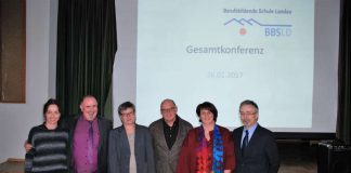 Personalratsvorsitzende Gabriele Banzhaf, Günter Foltz, Margit Bischoff, Wilhelm Haubold, Monika Marx, Schulleiter Ernst Gamber (Foto: BBS)
