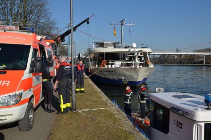 Einsatz im Main (Foto: Feuerwehr) Einsatz im Main (Foto: Feuerwehr)