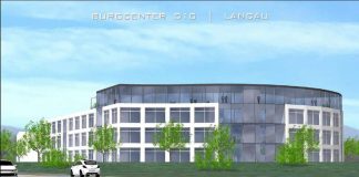 Im D10, direkt am Kreisel Landau-Zentrum, soll ein hochmoderner Bürokomplex entstehen. (Quelle: Planungsteam Südwest)