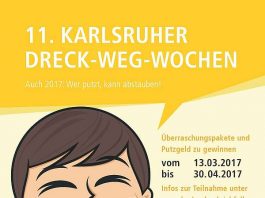 Mit diesem Plakat wirbt das Amt für Abfallwirtschaft für Beteiligung an den Dreck-weg-Weg-Wochen 2017