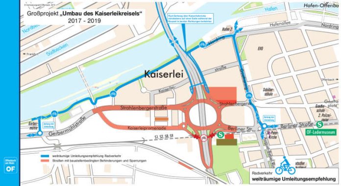 Großprojekt „Umbau des Kaiserleikreisels“ (Quelle: Vermessungsamt Offenbach)