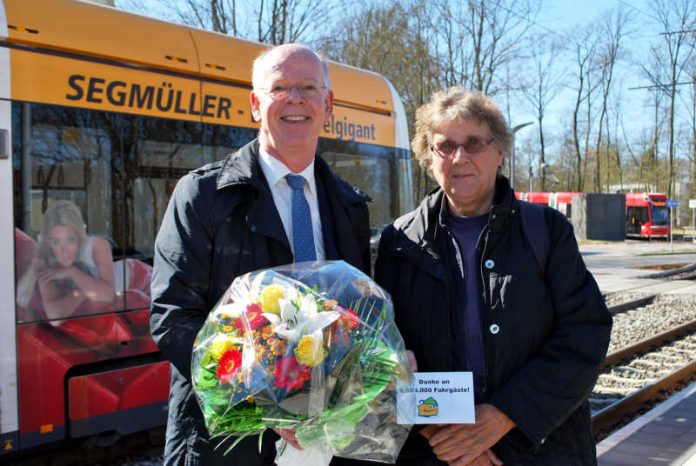 Mainzelbahn 1,5 Millionster Fahrgast