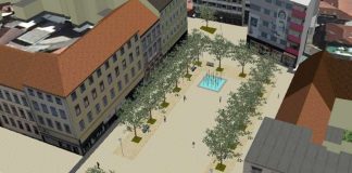 Ein erster Entwurf des neu gestalteten Schillerplatzes (Foto: Stadtverwaltung Kaiserslautern, Referat Stadtentwicklung)