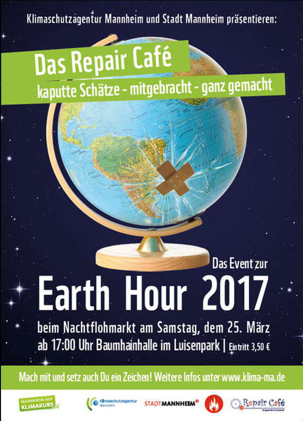 Plakat zur Earth Hour 2017 in Mannheim (Foto: Stadt Mannheim)