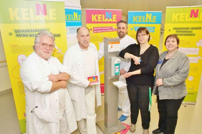 AUFMERKSAMKEIT schafft das Kreiskrankenhaus Bergstraße in Heppenheim für das Thema „multiresistente Keime“. (Foto: Kreiskrankenhaus Bergstraße (KKB) / Thomas J. Zelinger)