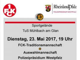 Benefizspiel - Polizisten kicken gegen FCK-Oldies