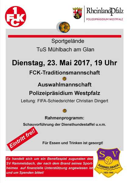 Benefizspiel - Polizisten kicken gegen FCK-Oldies Benefizspiel - Polizisten kicken gegen FCK-Oldies