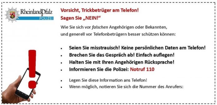 Bitte legen Sie diesen Merkzettel neben das Telefon Bitte legen Sie diesen Merkzettel neben das Telefon