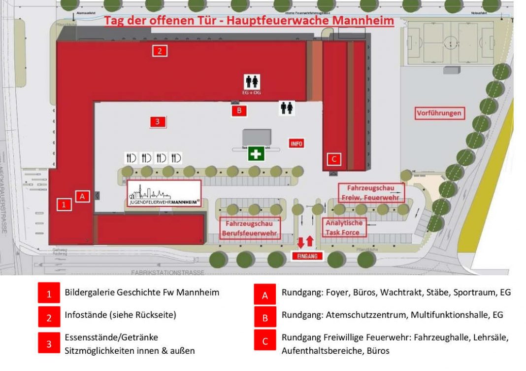 Übersichtsplan Tag der offenen Tür (Quelle: Stadt Mannheim)