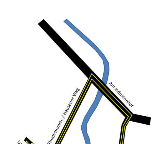 Umleitungsskizze Vollsperrung Niddabrücke (Grafik: Stadt Frankfurt)