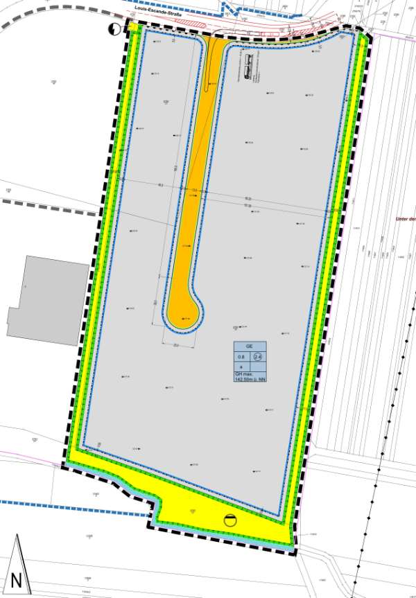 Liegenschaftsplanauszug (Quelle: Stadtverwaltung Neustadt)