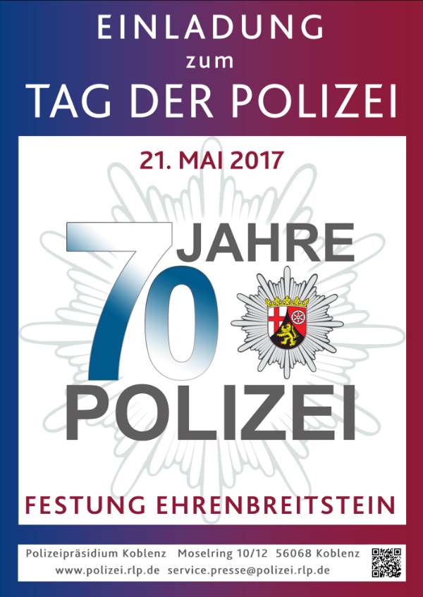 Veranstaltungsplakat (Quelle: Polizei RLP)