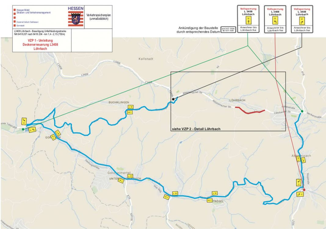 Umleitung (Quelle: Hessen Mobil)