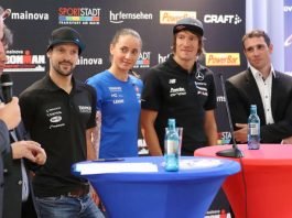v.l.: Martin Lauer, Uwe Beringhoff, Patrick Lange, Laura Philipp, Sebastian Kienle, Björn Steinmetz (Foto: Mainova AG)