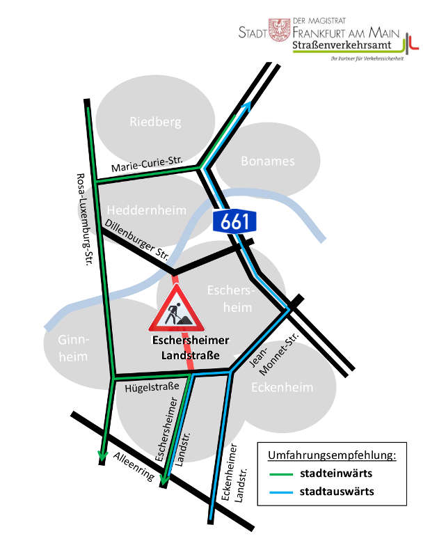 Umfahrung Eschersheimer Landstraße (Quelle: Stadt Frankfurt)