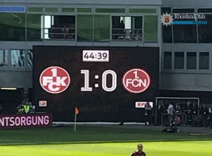 Der 1. FCK gewann 1:0 gegen den FC Nürnberg (Foto: Polizei RLP)