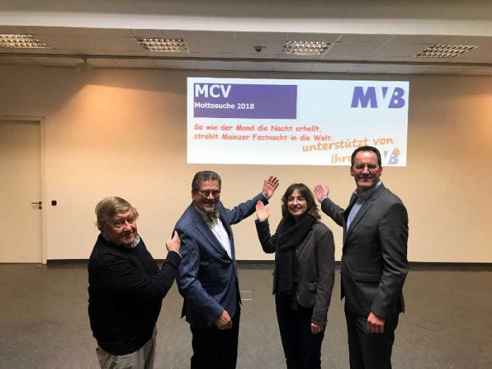 Von links: MCV-Ehrenpräsident Dr. Rudolf Henkel, MCV-Präsident Reinhard Urban, MVB-Generalbevollmächtigte Barbara Bug-Naumann und der Oberbürgermeister der Stadt Mainz, Michael Ebling. (Foto: Agentur Bonewitz)