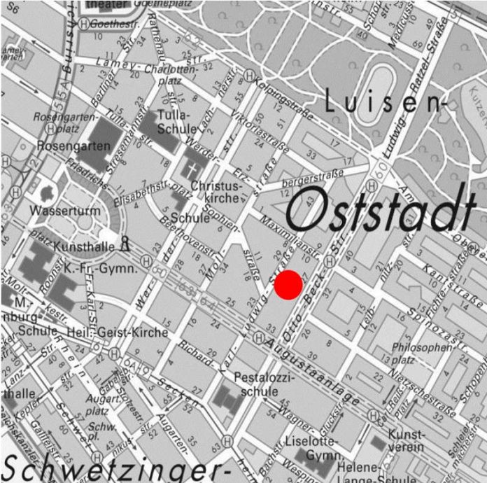 Das neue Dienstgebäude befindet sich in der Karl-Ludwig-Straße 28-30 (Quelle: Stadt Mannheim)