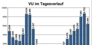 Anzahl Wildunfälle sortiert nach Tageszeit