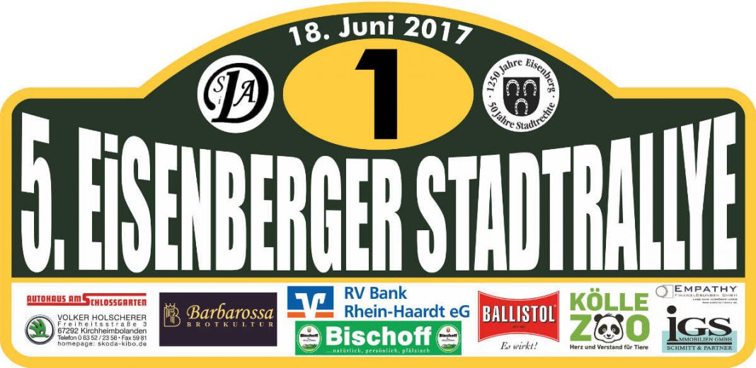 Die 5. Eisenberger Stadtrallye findet am 18. Juni 2017 statt