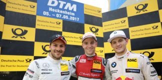 # 11 Marco Wittmann (GER, BMW Team RMG, BMW M4 DTM), # 53 Jamie Green (GBR, Audi Sport Team Rosberg, Audi RS5 DTM), # 2 Gary Paffett (GBR, HWA AG, Mercedes-AMG C63 DTM) (Foto: ITR GmbH)