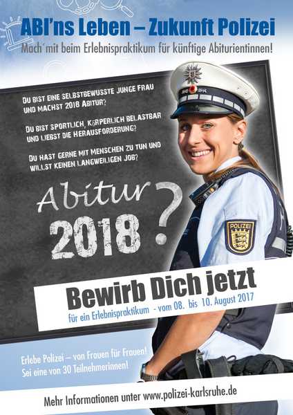 Ferienpraktikum bei der Polizei in Karlsruhe - Ein Angebot für Frauen