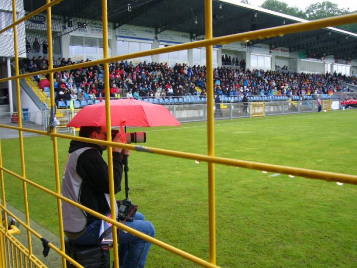 Die Tribüne im Dietmar-Hopp-Stadion. (Foto: Hannes Blank)