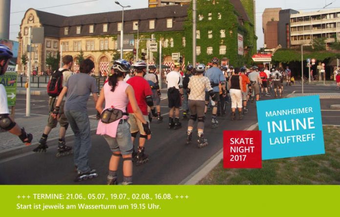 Ankündigung Skatenight 2017 (Foto: Stadt Mannheim)