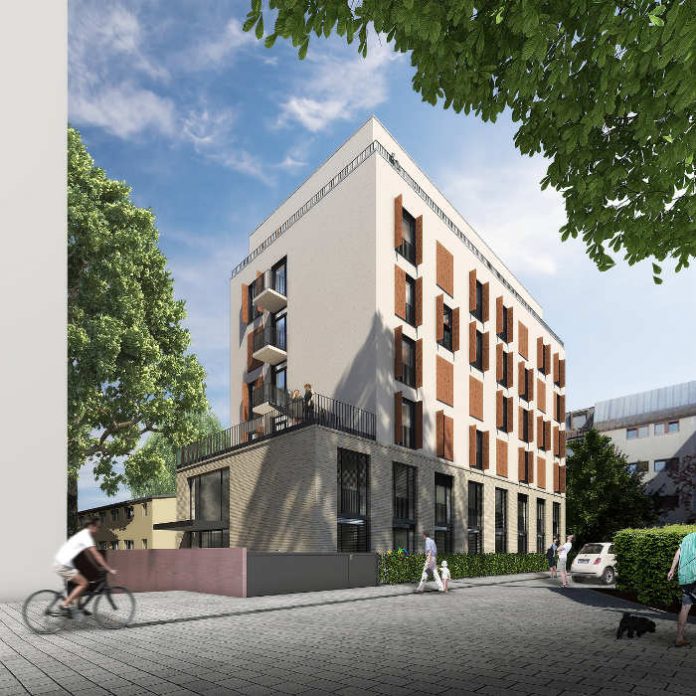 Visualisierung Studentenwohnheim (Quelle: BGF+ Architekten) Visualisierung Studentenwohnheim (Quelle: BGF+ Architekten)