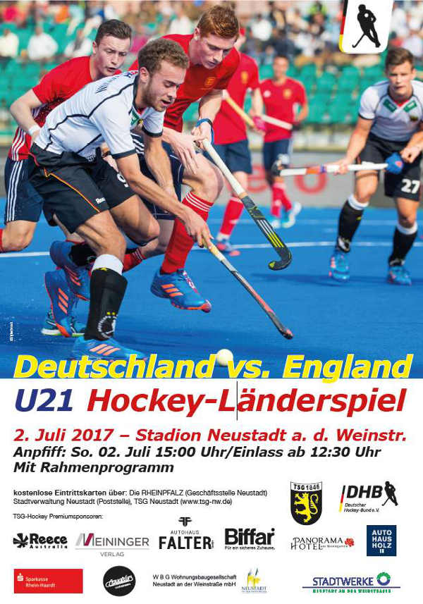 U 21 - Hockey-Länderspiel am 2. Juli (Quelle: TSG Neustadt)