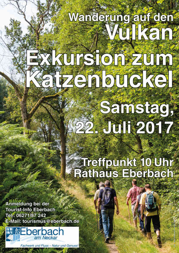 „Wanderung auf den Vulkan“
Exkursion zum Katzenbuckel Veranstaltungsplakat