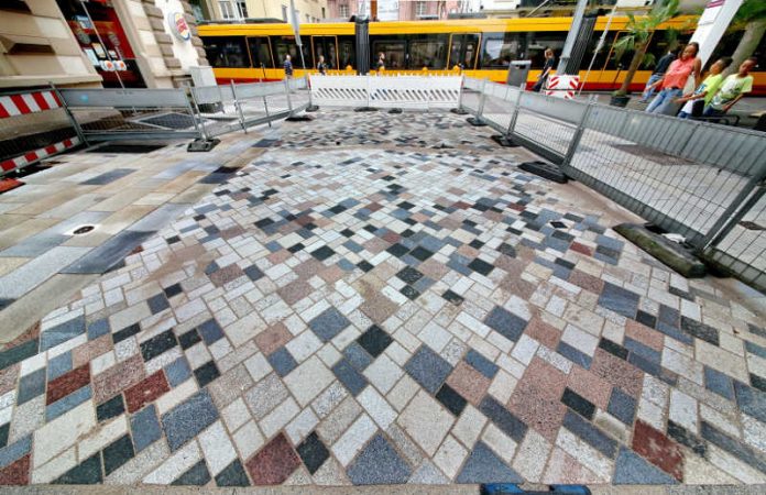 Musterfläche für die Neugestaltung der Kaiserstraße (Foto: Stadt Karlsruhe)