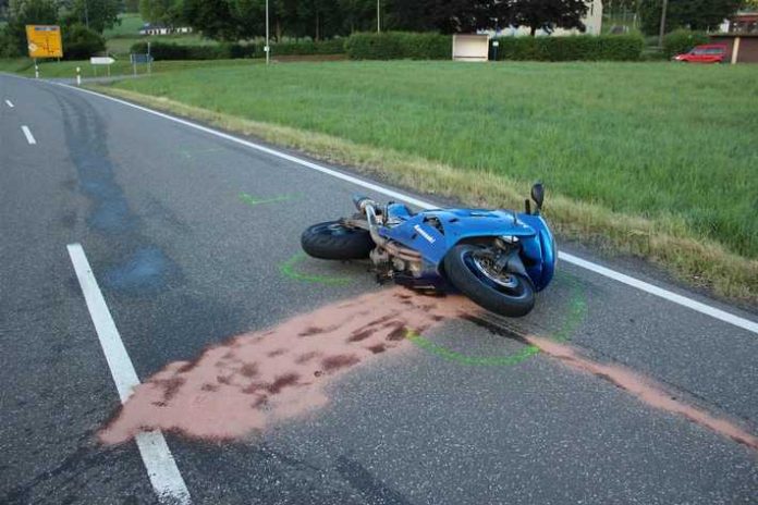 Unfall-Motorrad