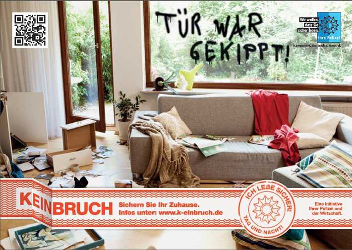 Kaiserslautern Fenster gekippt Einbruch in Wohnanwesen