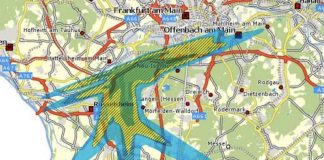 Anspruchsberechtigt für Zahlungen aus dem Regionalfonds sind Bewohner der schraffierten Flächen. [Screenshot: Geoportal Hessen]