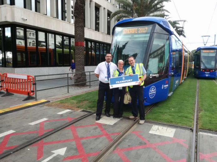 Team der VGF bei EM der Straßenbahnfahrer auf Teneriffa (Foto: VGF)