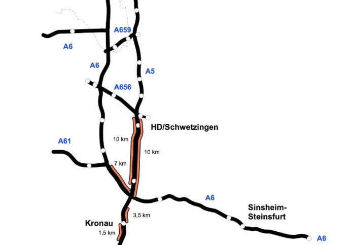Geschwindigkeitsbegrenzung 80 km/h wegen Hitze (Quelle: Regierungspräsidium Karlsruhe)