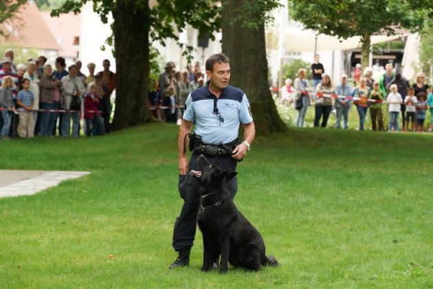 Vorführung der Hundeführer (Foto: Holger Knecht)