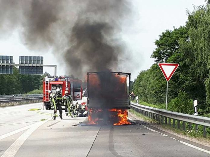 Brand eines Klein-LKW Brand eines Klein-LKW