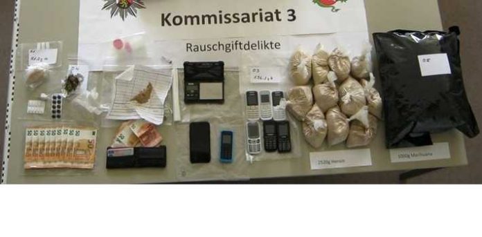 Schlag gegen die Wormser Heroinszene - Sicherstellungen von Drogen im Kilo-Bereich und mehrere Festnahmen Sichergestellte Gegenstände